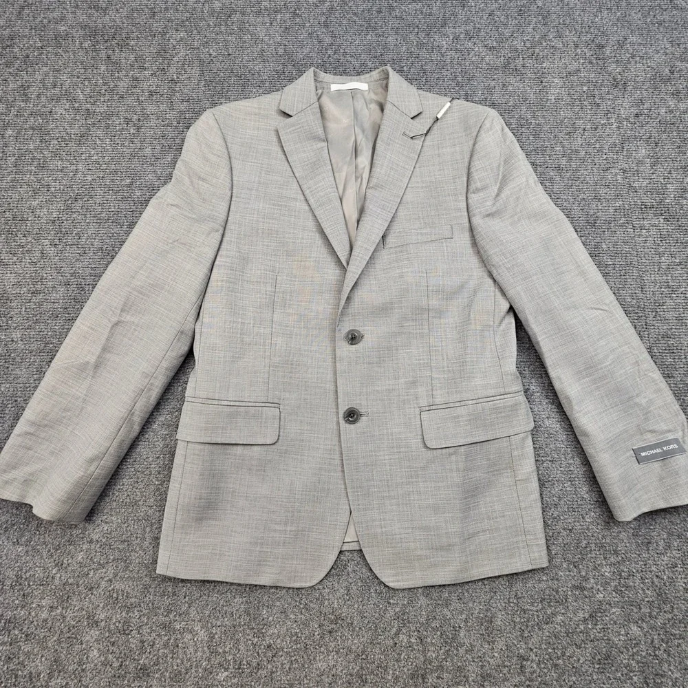 Michael Kors Blazer Boys 14 Silver Grey Suit Jacket Classic Fit NWT Formal Event
